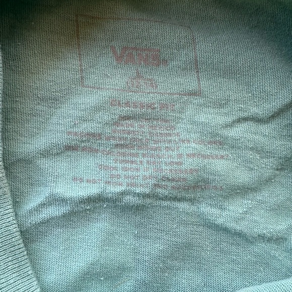 Boys Vans short sleeve light green size big boys 12 - 14 L, - Picture 3 of 3